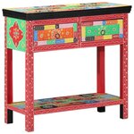 Table console vidaXL avec tiroirs Multicolore en bois composite