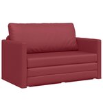 vidaXL Canapé-Lit Bordeaux 124 x 71 x 78 cm Simili cuir