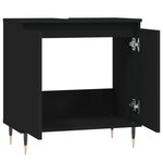 vidaXL Armoire de salle de bain noir 58x33x60 cm bois d'ingénierie