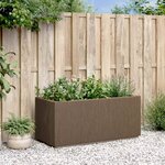 vidaXL Boîte de fleurs de jardin Marron 80 x 36 x 35 cm PP