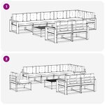 vidaXL Ensemble de canapés d'extérieur 9 Pièces Blanc et anthracite