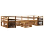 vidaXL Ensemble de canapés d'extérieur 8 pc Naturel