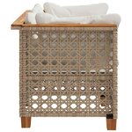 vidaXL Canapés d'angle de jardin et coussins 2Pièces beige résine tressée