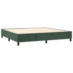 vidaXL Sommier à lattes de lit matelas et LED Vert foncé 200x200 cm
