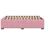 vidaXL Cadre de lit sans matelas rose 140x190 cm velours