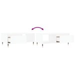 vidaXL Table basse Blanc 90x50x36 5 cm Bois d'ingénierie