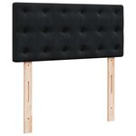 vidaXL Lit ottoman avec matelas et LED noir 80x200cm velours