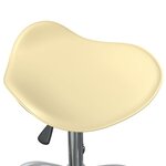 vidaXL Chaise pivotante de salle à manger Crème Similicuir