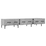 vidaXL Meuble TV gris béton 150x36x30 cm bois d'ingénierie