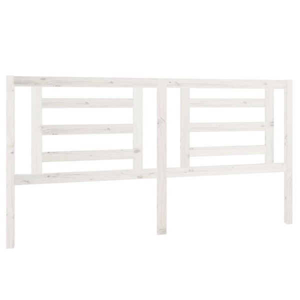 vidaXL Tête de lit Blanc 186x4x100 cm Bois de pin massif