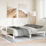 vidaXL Lit de jour sans matelas blanc 90x200 cm bois de pin massif