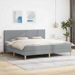 vidaXL Cadre de lit Gris clair 200 x 200 cm Polyester