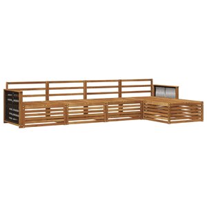 vidaXL Ensemble de canapés d'extérieur 5 Pièces Naturel