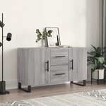 vidaXL Buffet sonoma gris 100x36x60 cm bois d'ingénierie