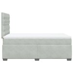 vidaXL Sommier à lattes de lit et matelas Gris clair 120x200cm Velours