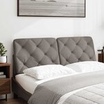vidaXL Coussin de tête de lit taupe 120 cm tissu