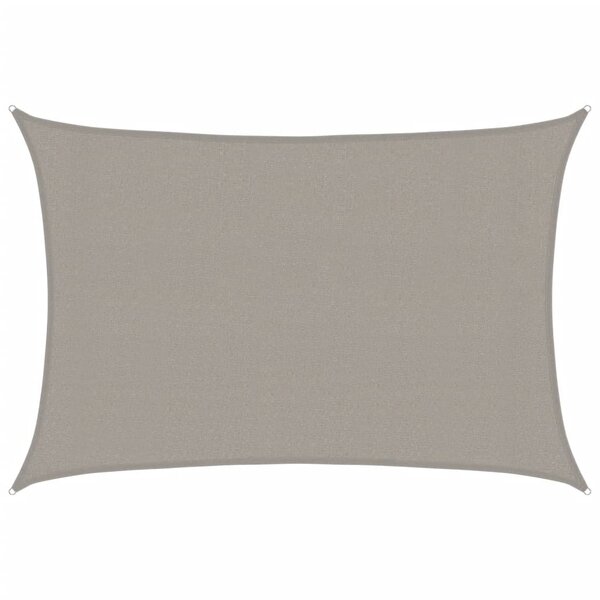 vidaXL Voile d'ombrage 160 g/m² rectangulaire gris clair 3x4 5 m PEHD