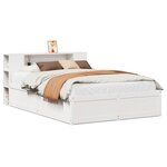 vidaXL Cadre de lit sans matelas blanc 120x190 cm bois de pin massif