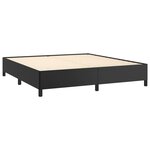 vidaXL Sommier à lattes de lit avec matelas Noir 180x200 cm Similicuir
