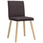 vidaXL Chaises à manger lot de 4 marron foncé tissu