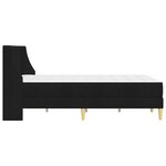 vidaXL Cadre de lit avec matelas Noir 160 x 200 cm Polyester