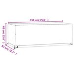 vidaXL Housse de salon de jardin 8 œillets 192x82x65 cm rectangulaire
