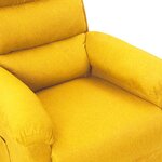 vidaXL Fauteuil inclinable Jaune Tissu