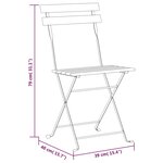 vidaXL Chaises pliables de jardin lot de 8 Acier bois d'acacia massif