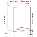 vidaXL Buffets 2 Pièces chêne sonoma 40x35x70 cm bois d'ingénierie