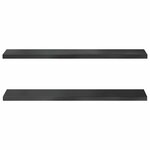 vidaXL Étagères murales 2 Pièces 100x23 5x3 cm noir acier inoxydable