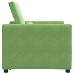 VidaXL Lit de Repos Convertible 3-en-1 Vert Clair Velours