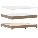 vidaXL Cadre de lit avec matelas Cappuccino 200 x 200 cm Faux cuir