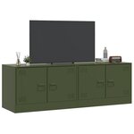vidaXL Meubles TV 2 Pièces vert olive 67x39x44 cm acier