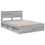 vidaXL Cadre de lit Gris Sonoma 150 x 200 cm Bois d'ingénierie