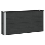 vidaXL Jardinière surélevée Noir 150 x 30 x 72 cm WPC et Aluminium