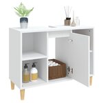 vidaXL Meuble d'évier blanc 80x33x60 cm bois d'ingénierie