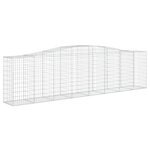 vidaXL Paniers à gabions arqués 2 Pièces 400x50x100/120 cm Fer galvanisé