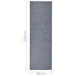vidaXL Tapis à tissage plat d'extérieur 80x250 cm Bleu