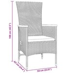 vidaXL Chaises d'extérieur 9 Pièces Gris 200 x 80 x 73 cm Osier PE