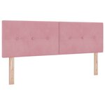 vidaXL Tête de lit LED avec bandes LED Rose 160 cm Velours