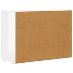 vidaXL Buffet Blanc brillant 80 5 x 35 x 59 cm Bois d'ingénierie