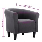 vidaXL Fauteuil Noir Tissu