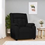 vidaXL Fauteuil inclinable Noir Tissu