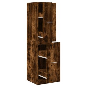 vidaXL Armoire d'apothicaire chêne fumé 30x41x144 5 cm bois ingénierie