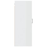 vidaXL Armoire suspendue Blanc brillant 35x34x90 cm Bois d'ingénierie