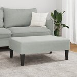 vidaXL Repose-pied gris clair 77x55x31 cm velours