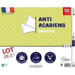 2 oreillers anti-acariens 50 x 70 cm 100  polyester