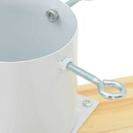 vidaXL Pied de Sapin de Noël 1.73 Blanc 50 x 50 x 16 cm Pin massif