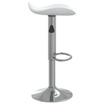 vidaXL Tabouret de bar Blanc Acier chromé et cuir artificiel