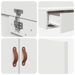 vidaXL Cadre de lit avec rangement Blanc 180 cm Bois d'ingénierie